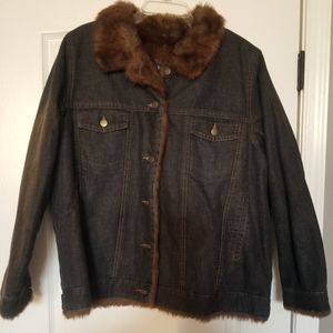 Fur Lined Denim Jacket